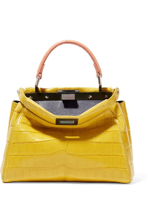 fendi yellow mini bag